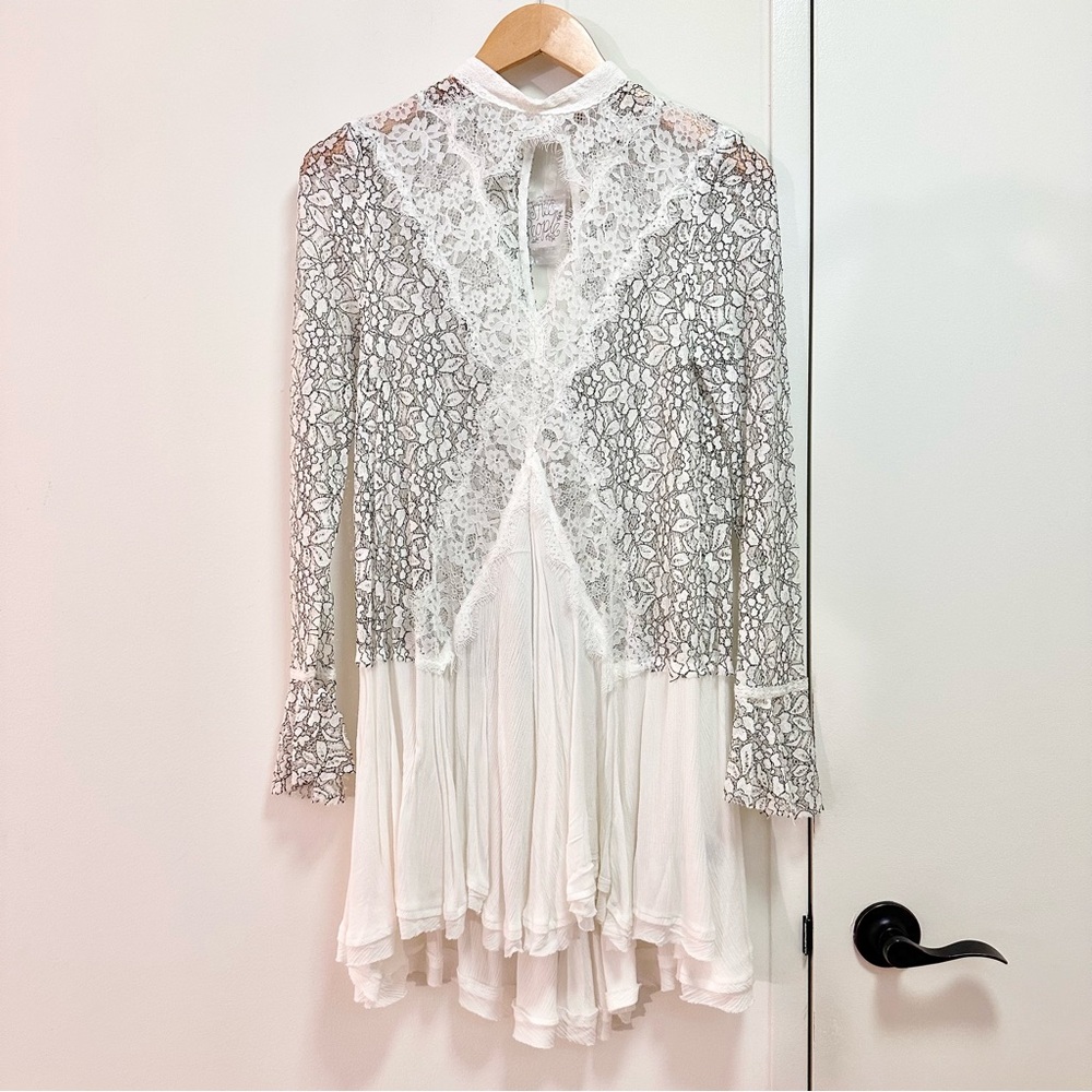 Free People Tell Tale Cutout Lace Tunic